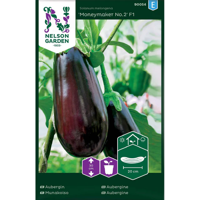 Bilde av Aubergine, Moneymaker Nr.2 F1-Spanne Plantesalg