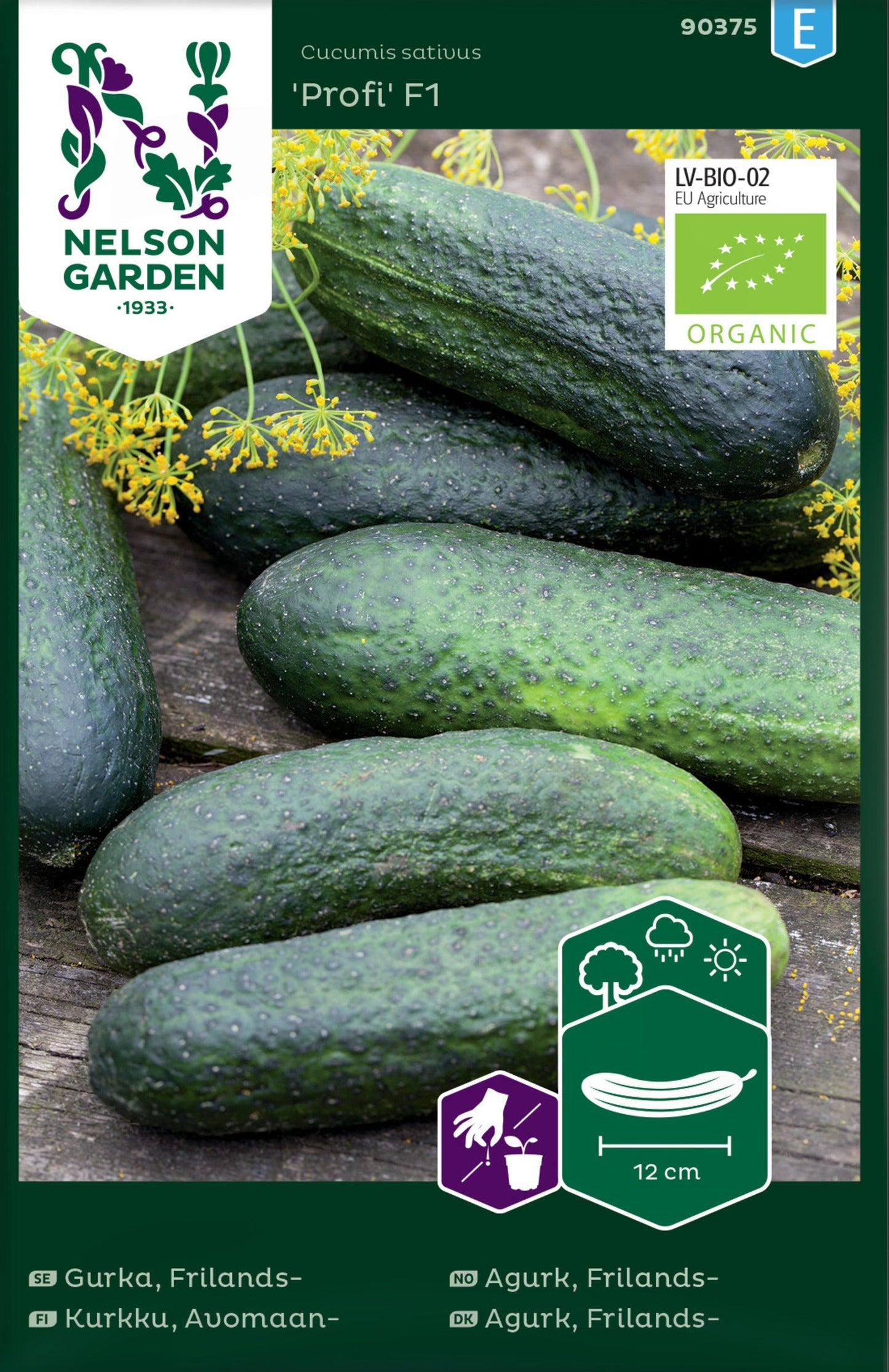 Bilde av Agurk, Drue-,Frilands-, Profi F1,Organic-Spanne Plantesalg