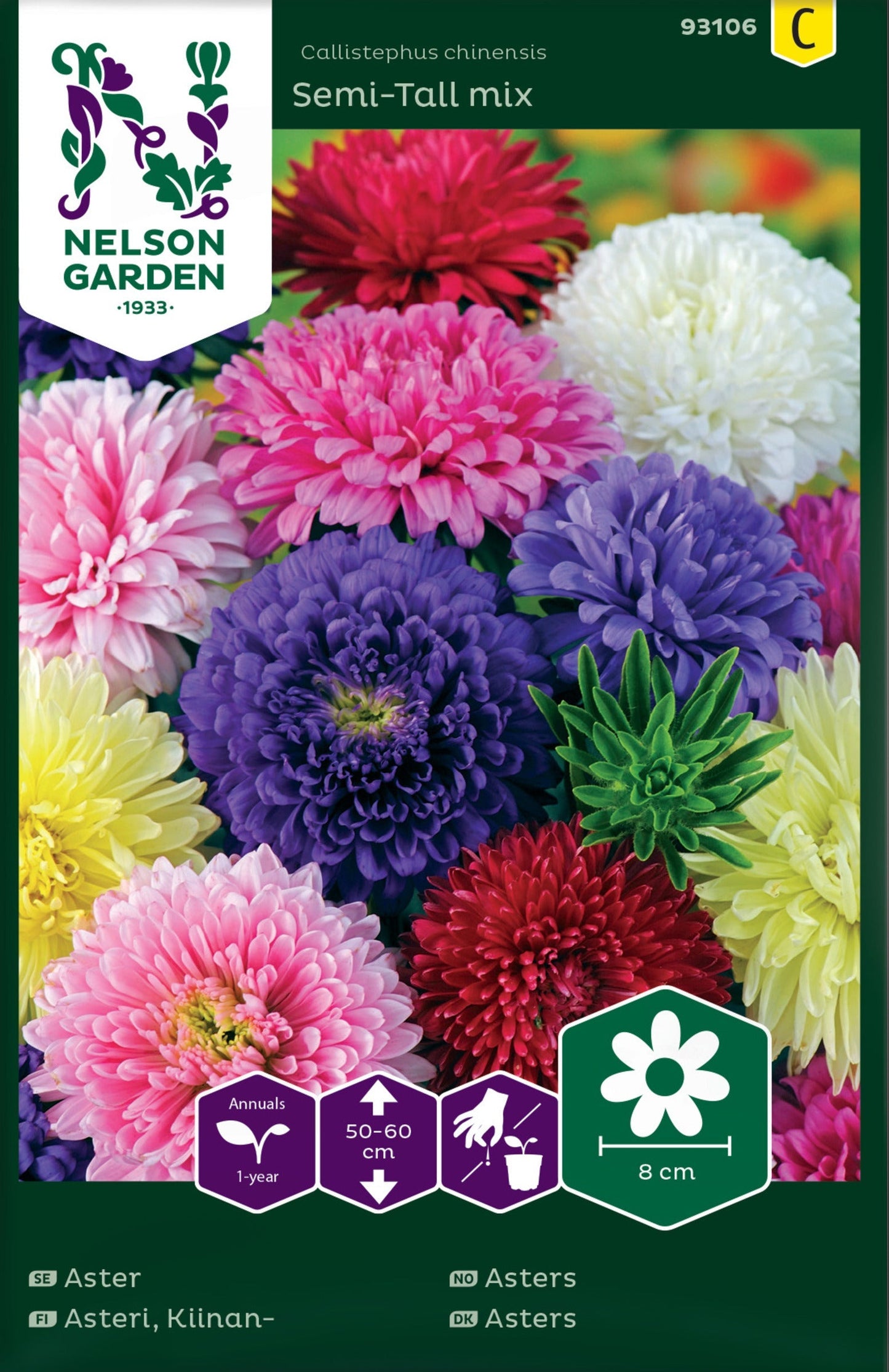Bilde av Asters, Dobbeltblomstrende, bl. farger-Spanne Plantesalg