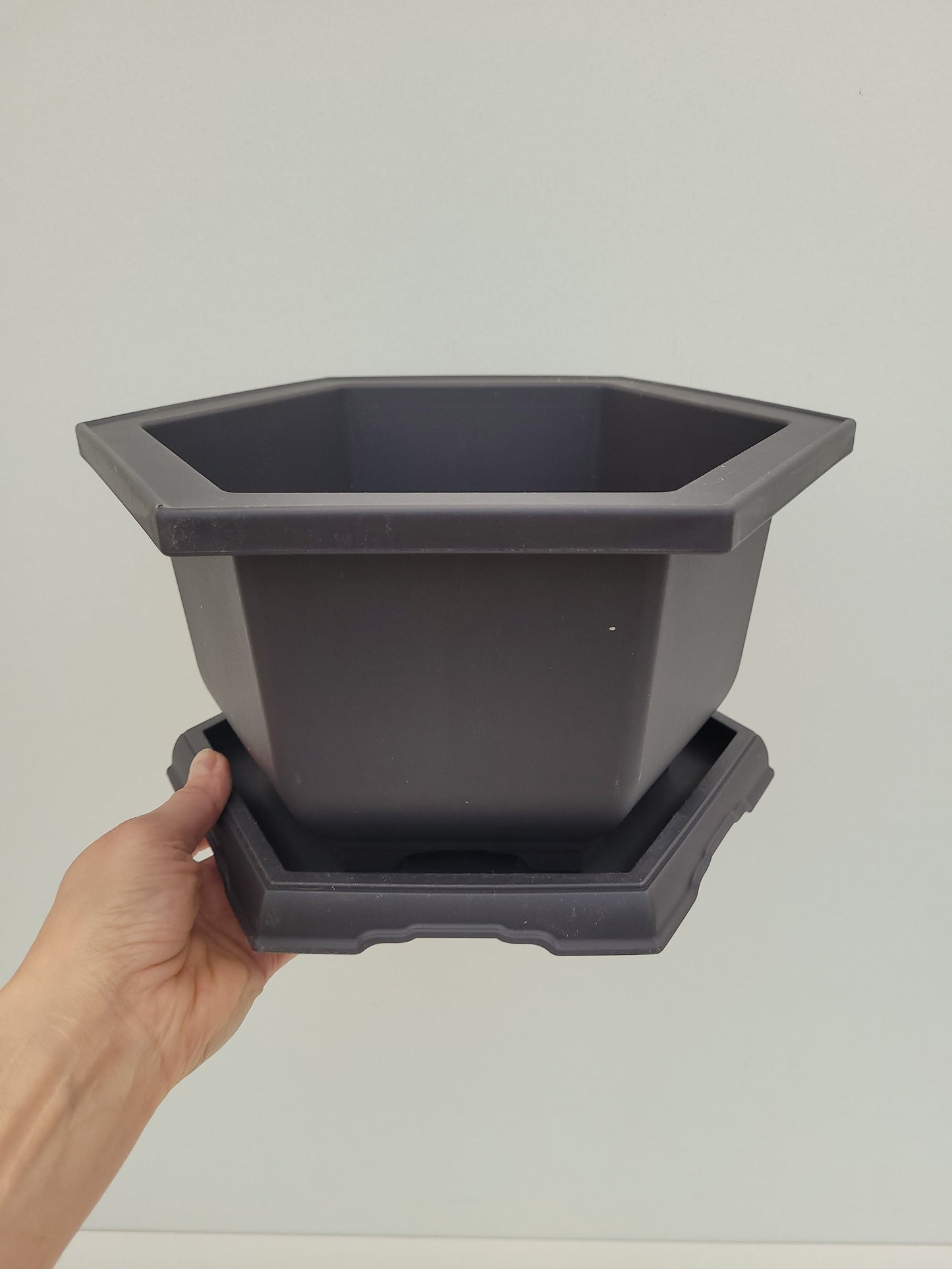 Bilde av Bonsaipotte i plast sekskantet stor-Spanne Plantesalg