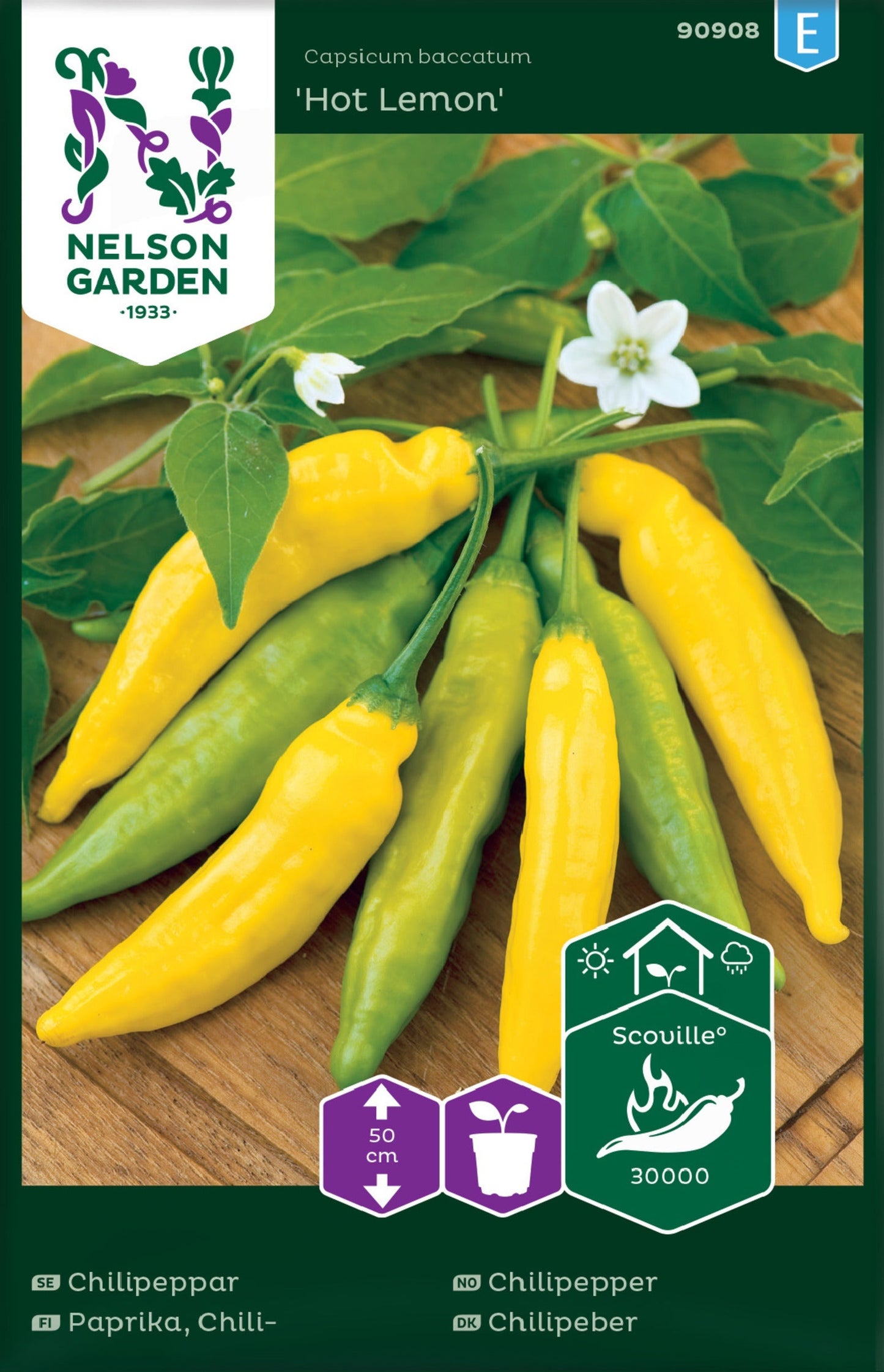 Bilde av Chilipepper, Hot Lemon-Spanne Plantesalg