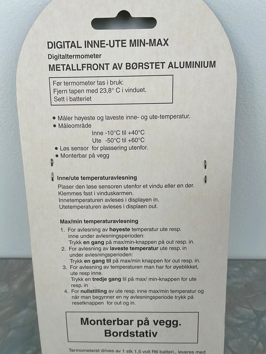 Bilde av Digitaltermometer inne-ute-Spanne Plantesalg