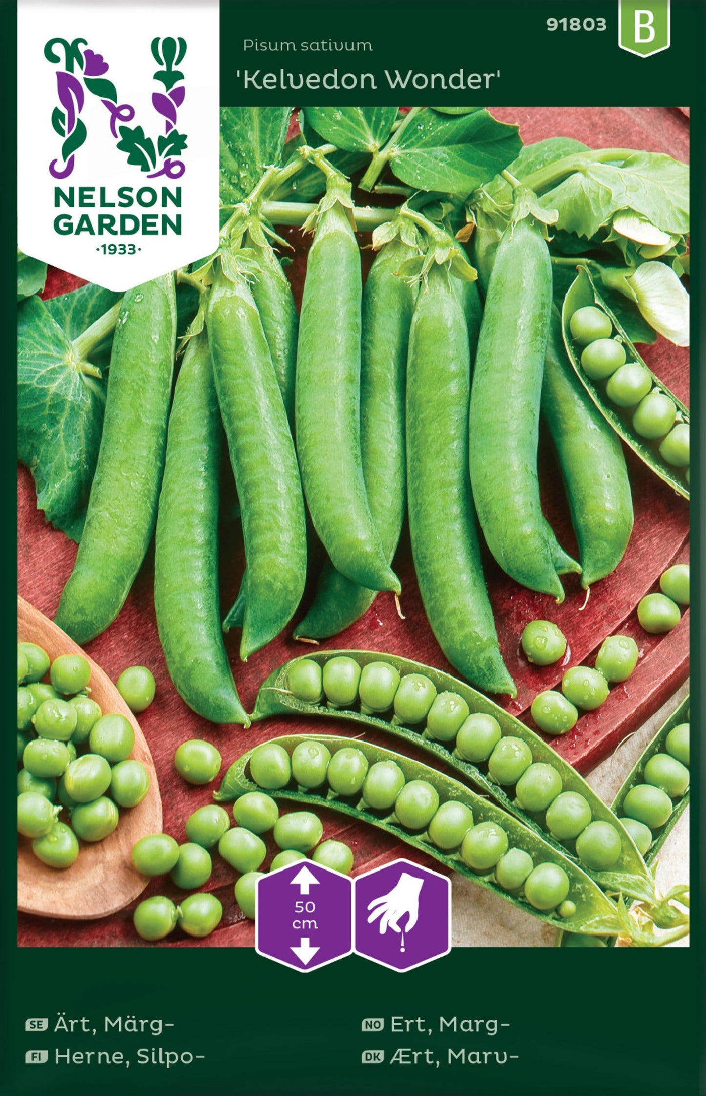 Bilde av Ert, Marg-, Kelvedon Wonder, lav-Spanne Plantesalg