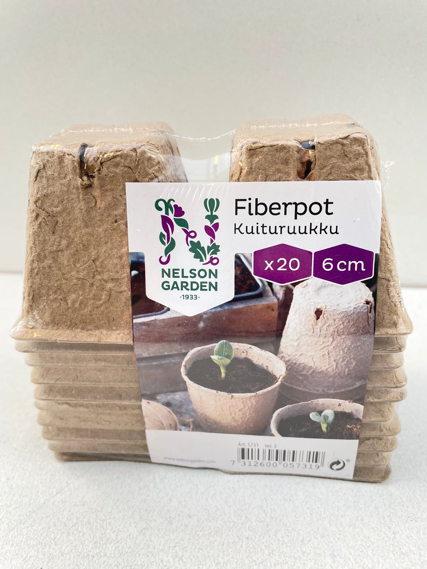 Bilde av Fiberpotte firkantet-Spanne Plantesalg