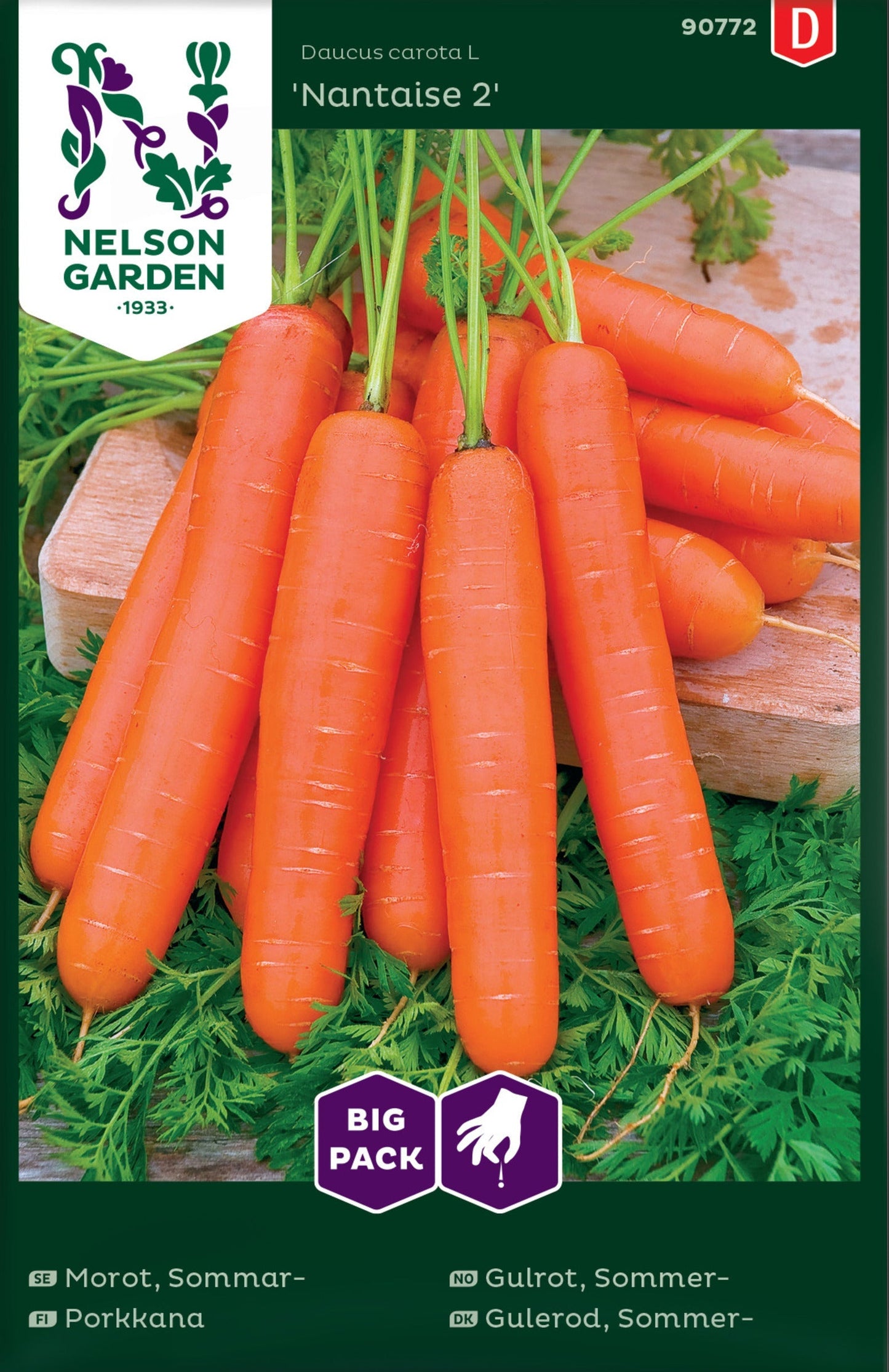 Bilde av Gulrot, Sommer-, Nantaise 2, Big Pack-Spanne Plantesalg