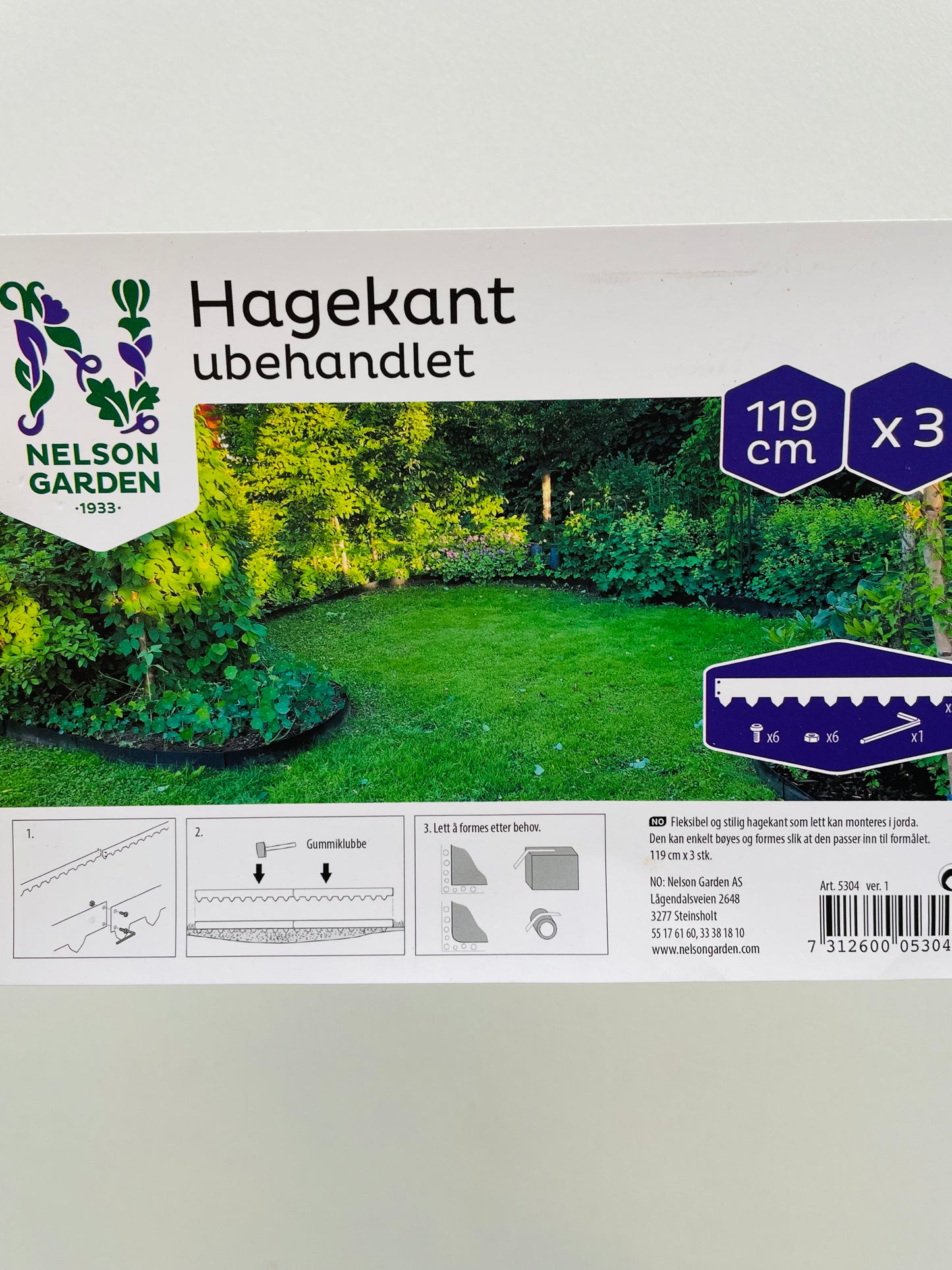 Bilde av Hagekant 119 cm x 3 stk-Spanne Plantesalg