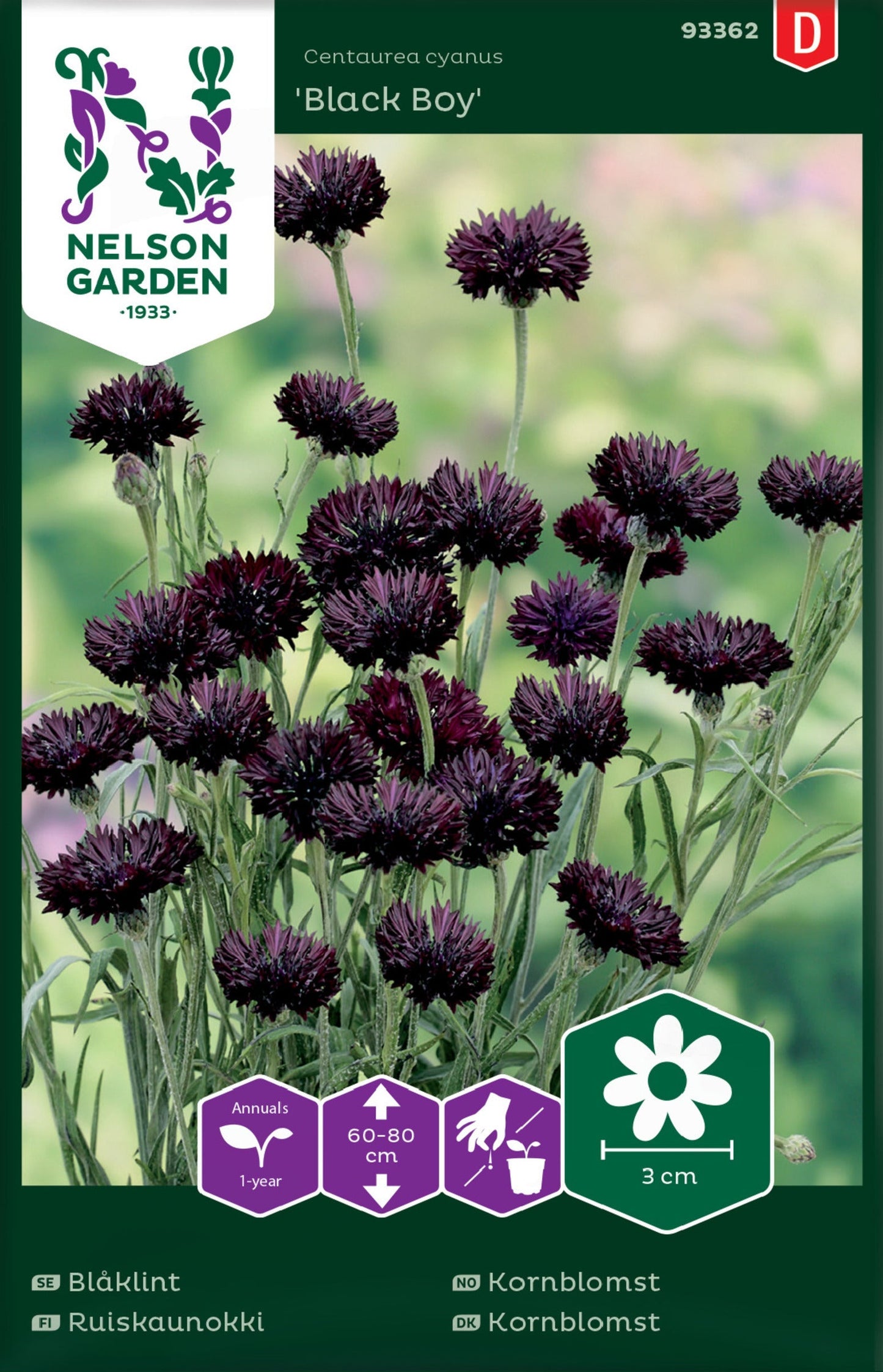 Bilde av Kornblomst, Black Boy, svart-Spanne Plantesalg