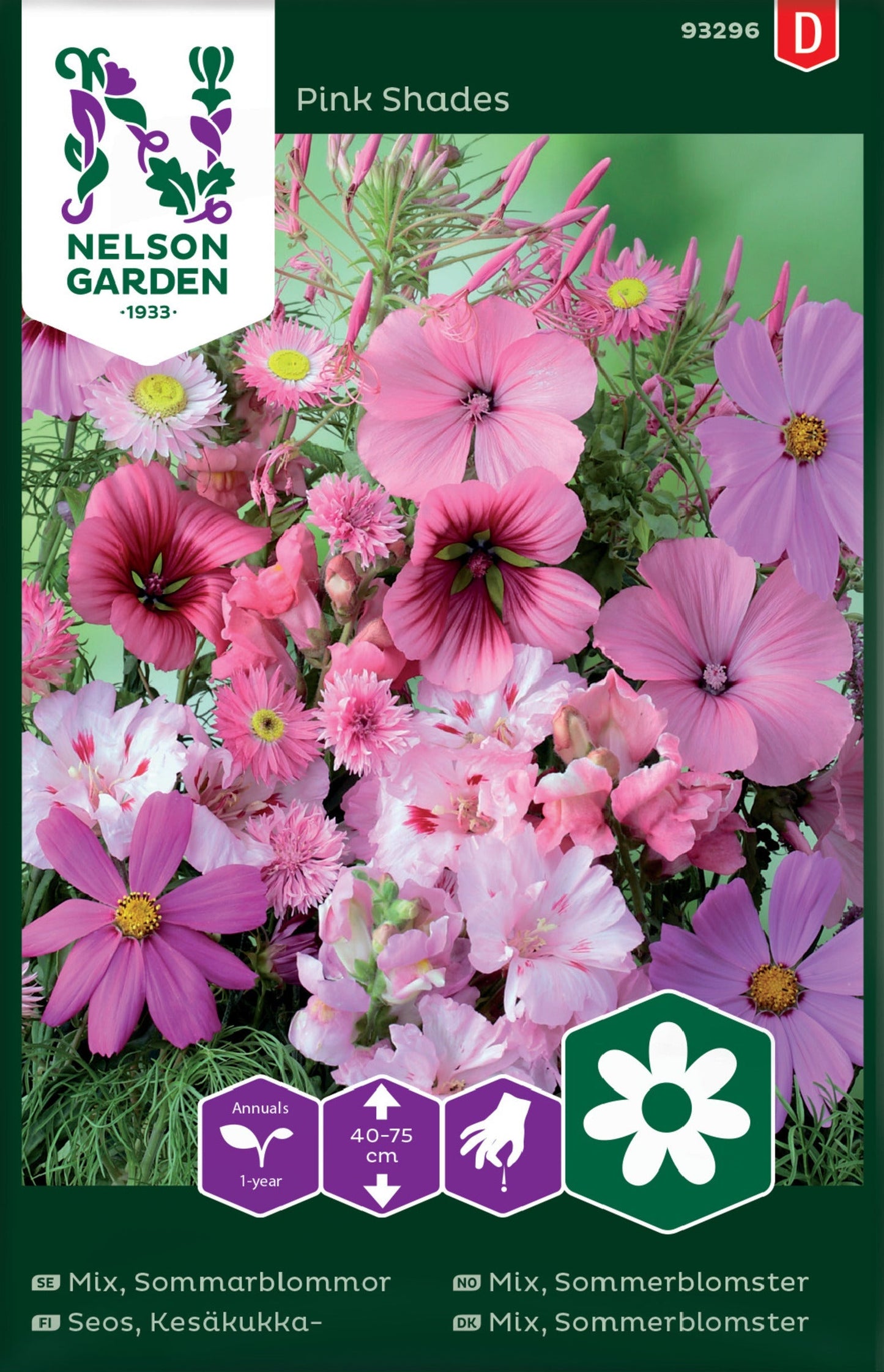 Bilde av Mix, Sommerblomster, rosa-Spanne Plantesalg