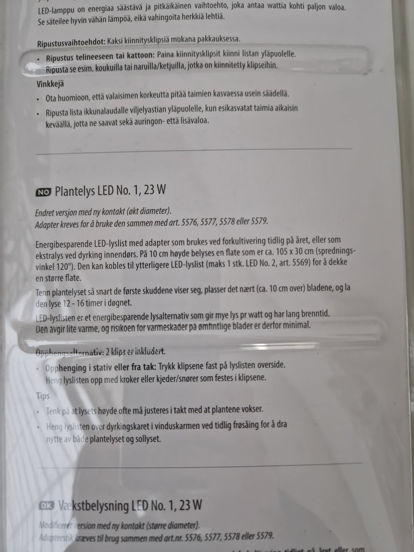 Bilde av Plantelys Led med adapter stor 23 W-Spanne Plantesalg