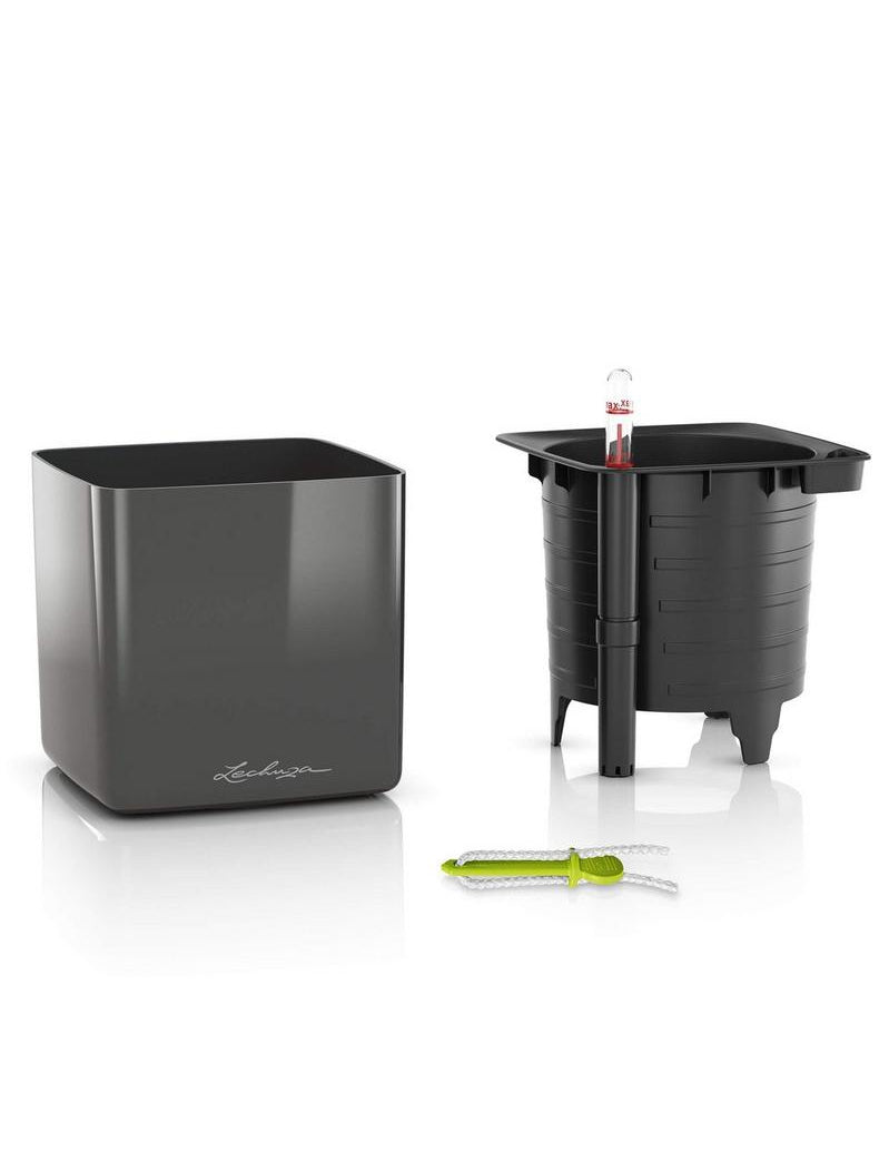 Bilde av Selvvanningspotte Lechuza Cube Glossy 14-Spanne Plantesalg