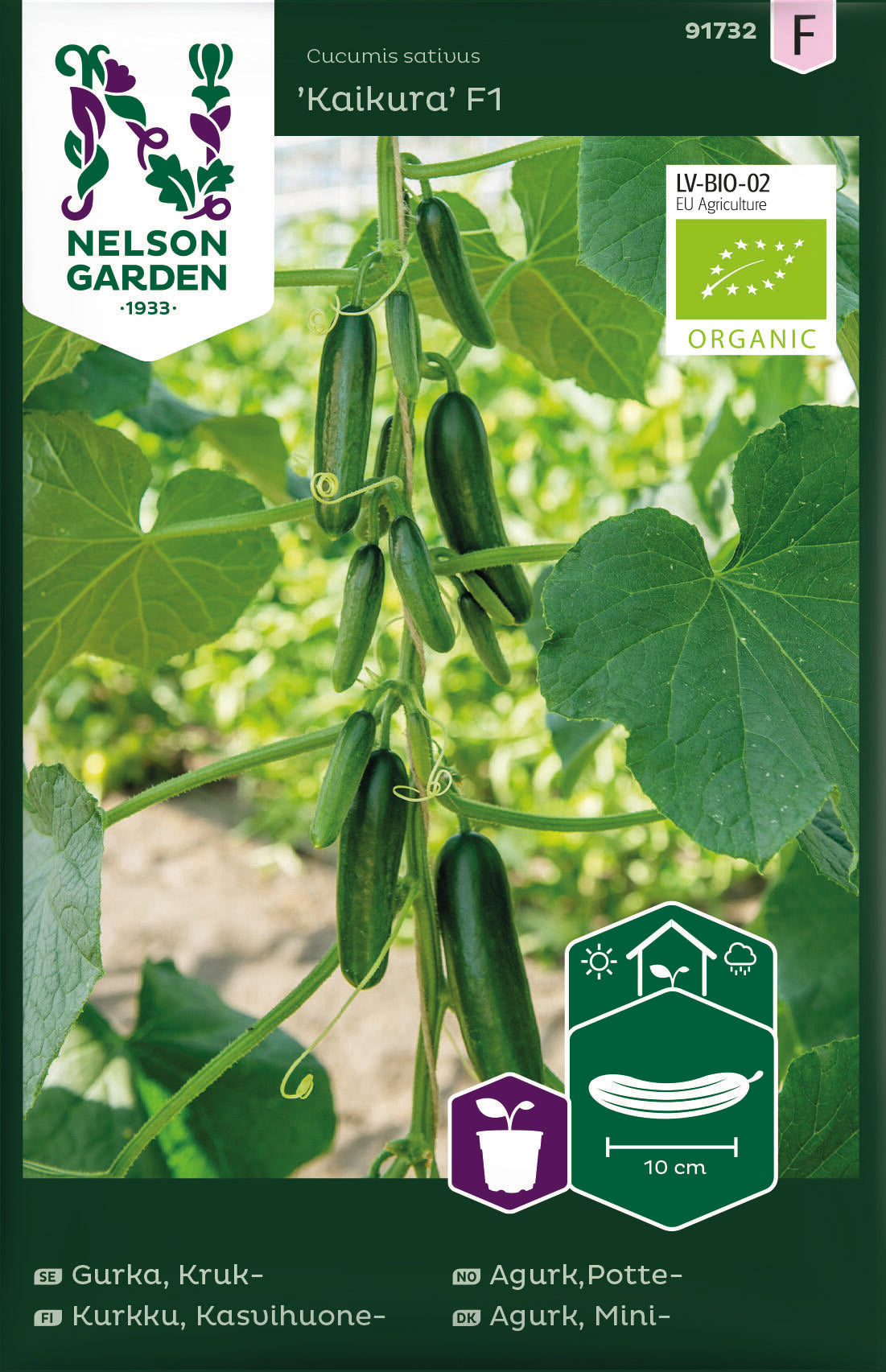 Bilde av Agurk,Potte-, Veksthus, Kaikura F1, Orga-Spanne Plantesalg