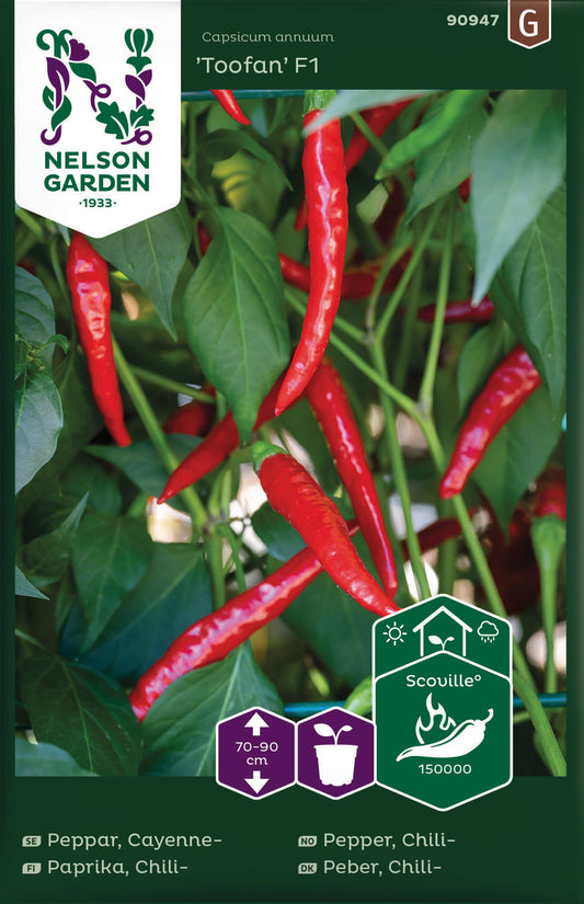 Bilde av Cayennepeppar, Toofan F1-Spanne Plantesalg