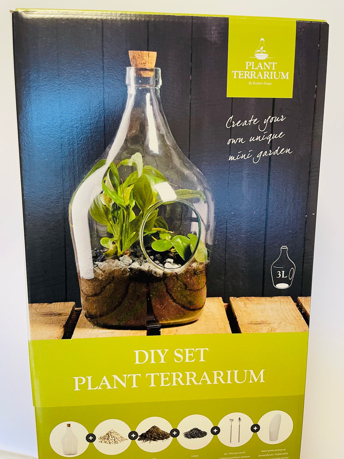 Bilde av DIY Open Plant Terrarium set 3 litre-Spanne Plantesalg