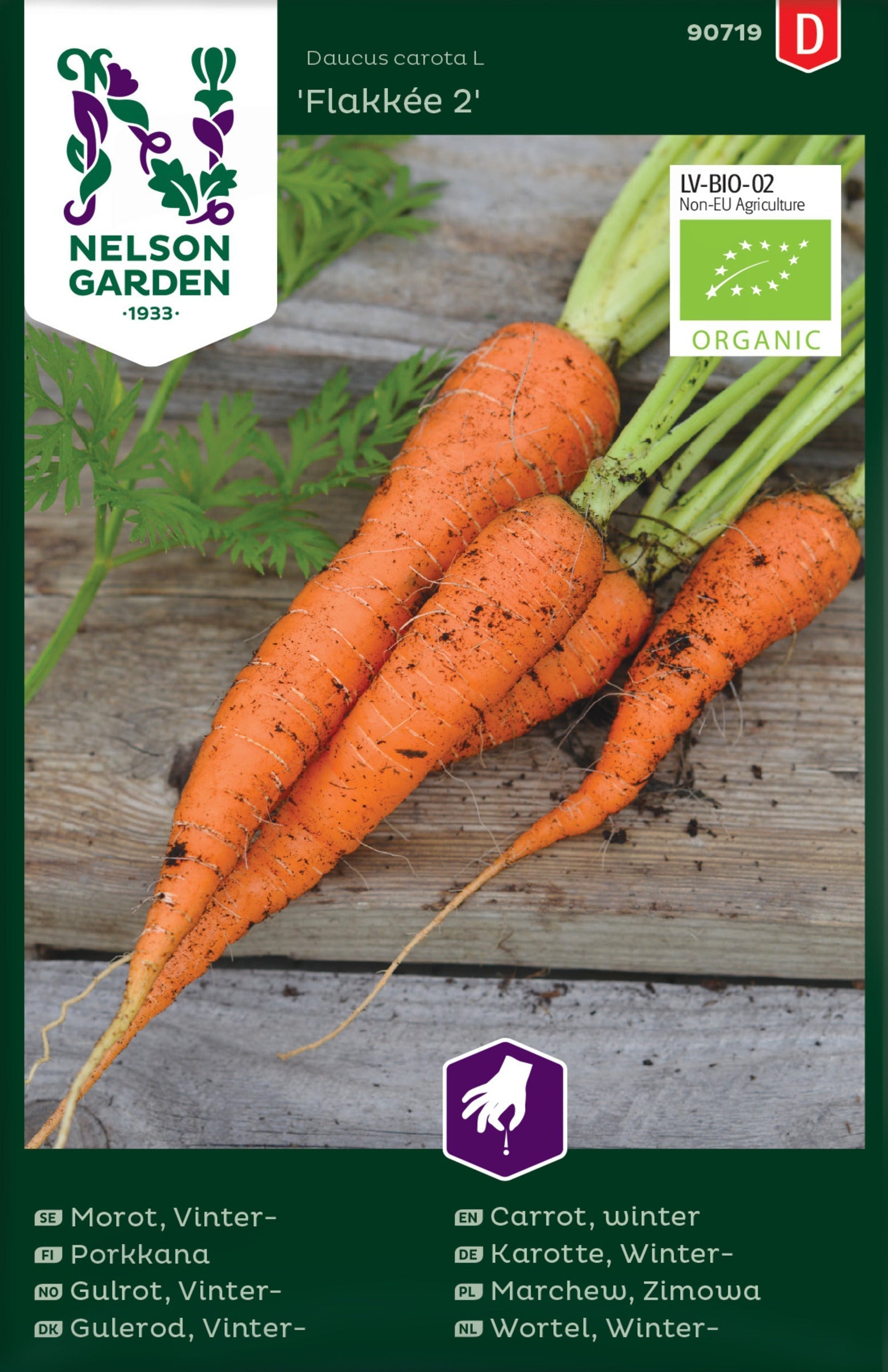 Bilde av Gulrot, Vinter-, Flakkée 2, Organic-Spanne Plantesalg