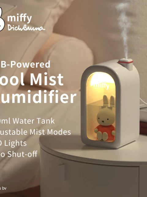Bilde av Luftfukter 380 ml kaninen Miffy, hvit-Spanne Plantesalg
