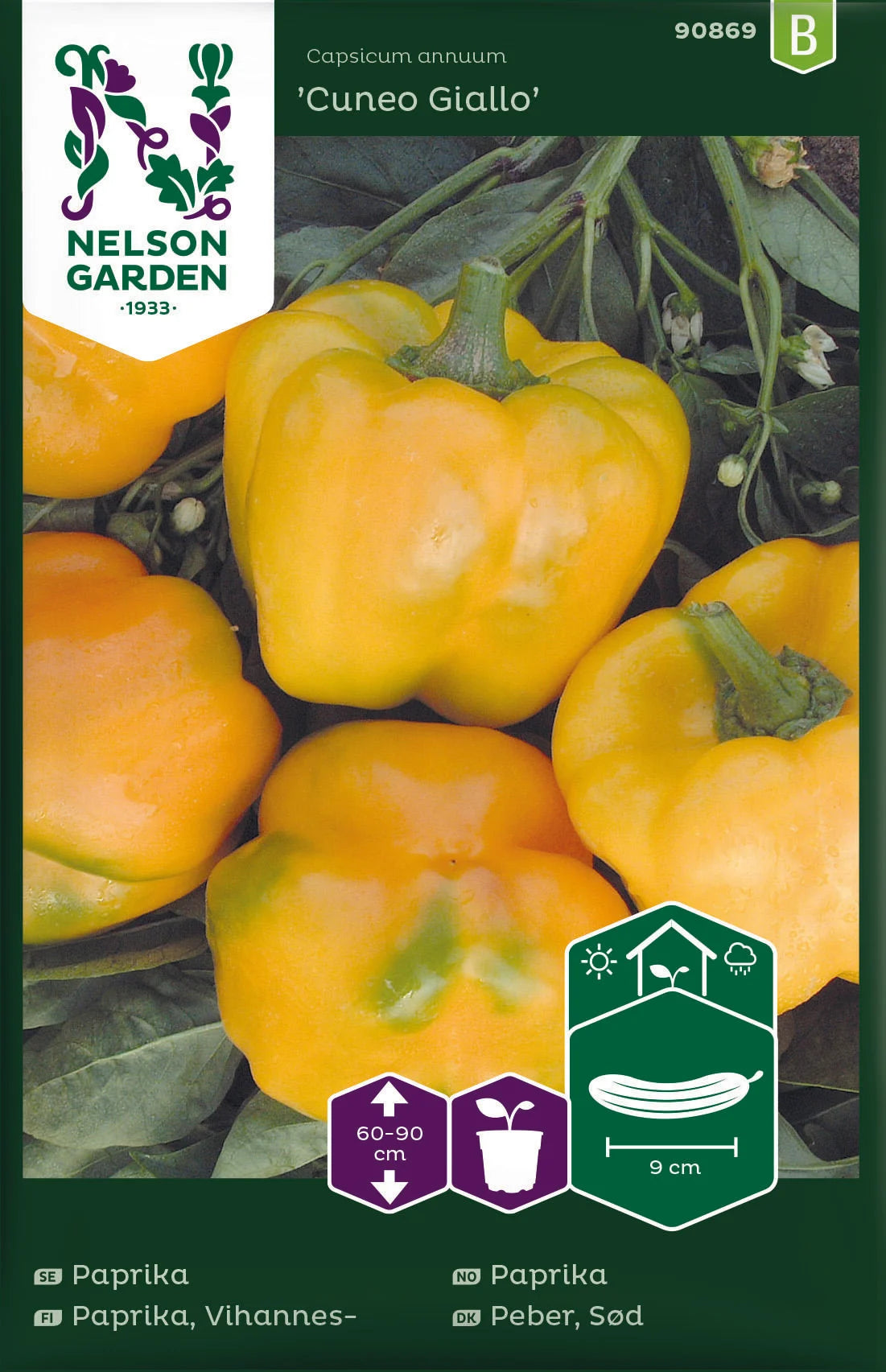 Bilde av Paprika, Cuneo Giallo-Spanne Plantesalg