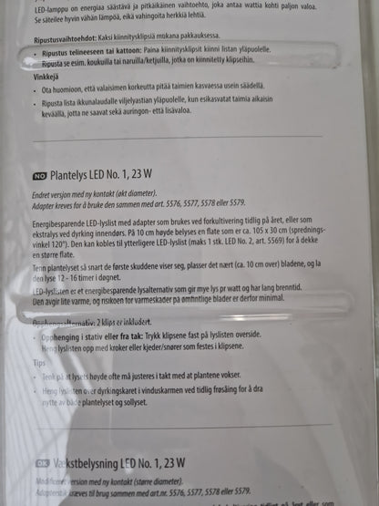 Bilde av Plantelys Led med adapter stor 23 W-Spanne Plantesalg