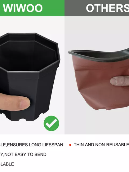 Bilde av Plastpotte med fat sort 10 st-Spanne Plantesalg