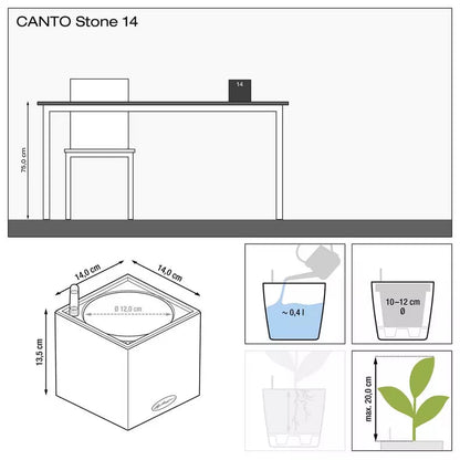 Bilde av Selvvanningspotte Lechuza Canto Stone 14-Spanne Plantesalg