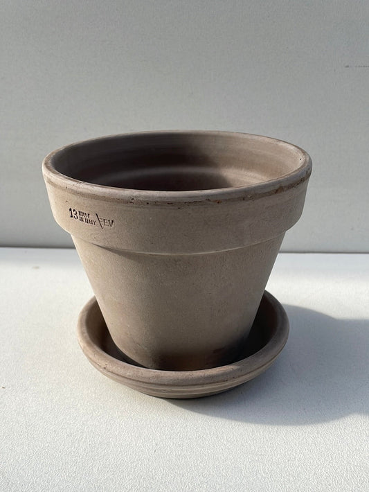 Bilde av Terracotta potte med fat 13 cm-Spanne Plantesalg