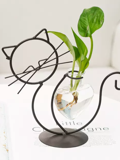 Bilde av Vase katt med hjerte-Spanne Plantesalg
