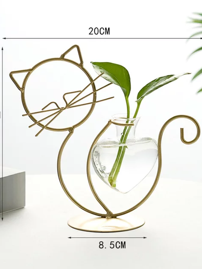 Bilde av Vase katt med hjerte-Spanne Plantesalg