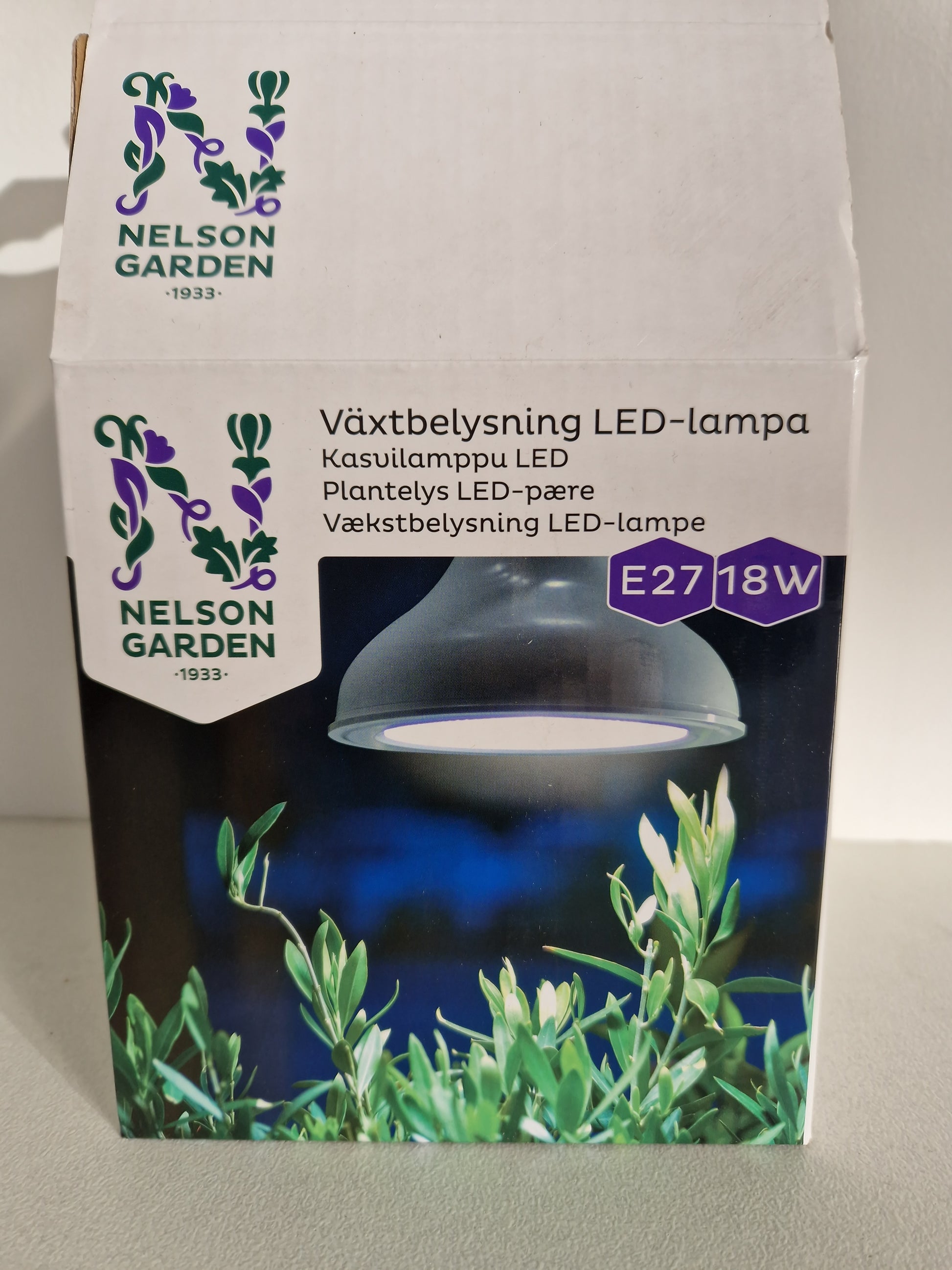 Bilde av Plantelys LED pære E 27 18 W-Spanne Plantesalg
