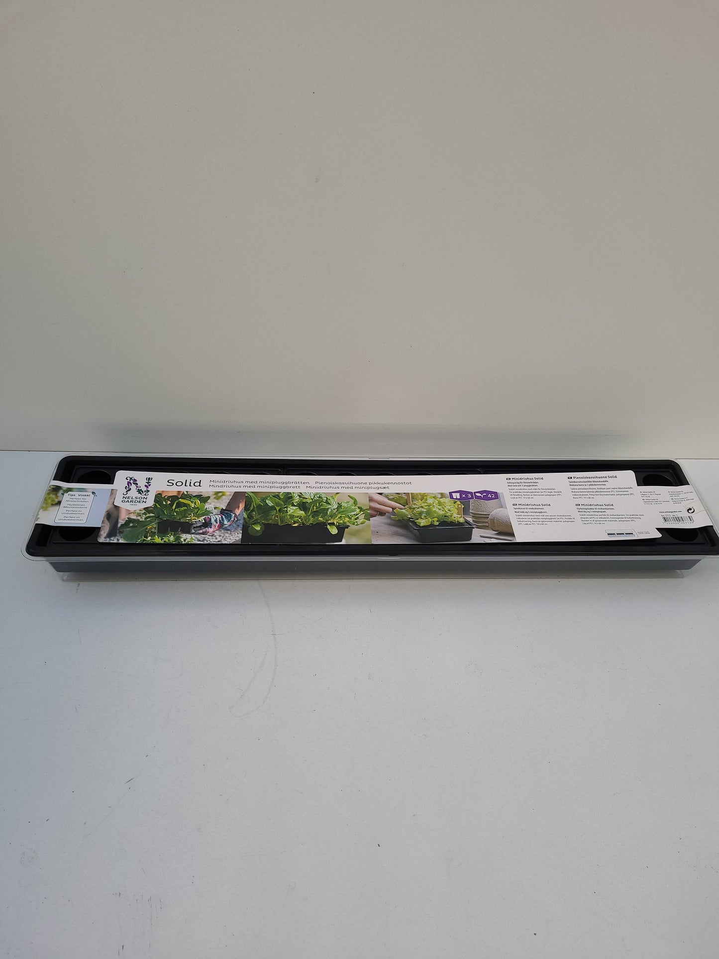 Bilde av Minidrivhus med minipluggbrett Solid 14x68 cm-Spanne Plantesalg