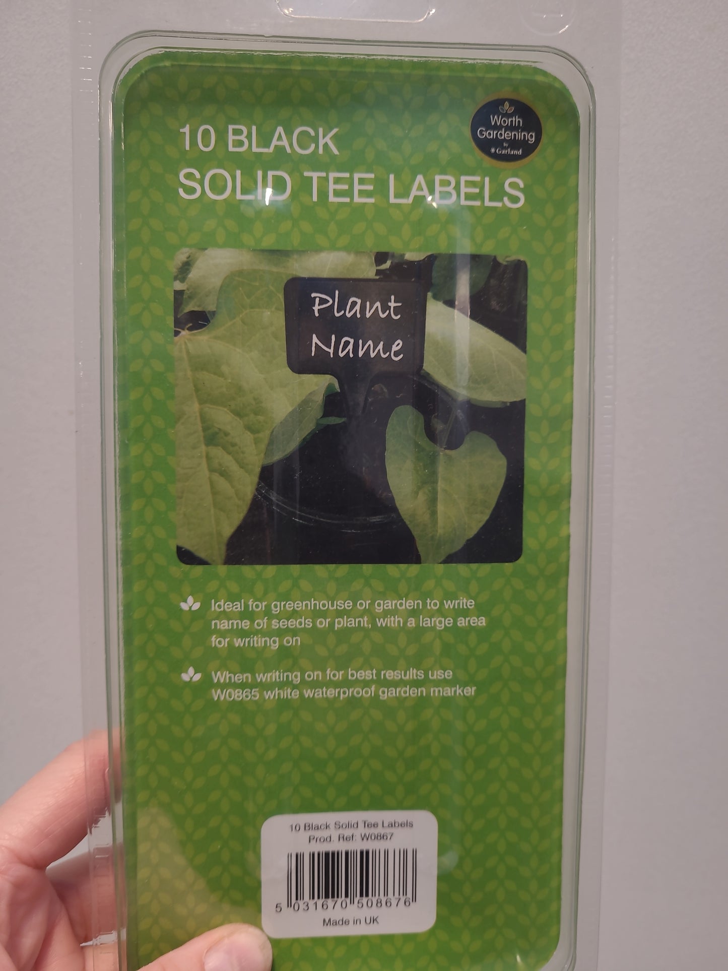 Bilde av Etiketter hard plast svart. Pakke a 10 stk-Spanne Plantesalg