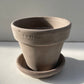 Terracotta potte med fat  11 cm