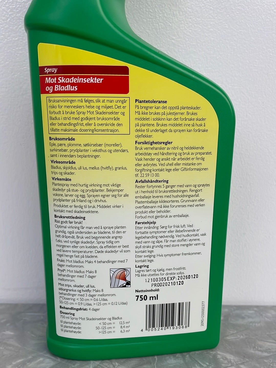 Bilde av Spray mot skadeinsekter og bladlus 750 ml-Spanne Plantesalg