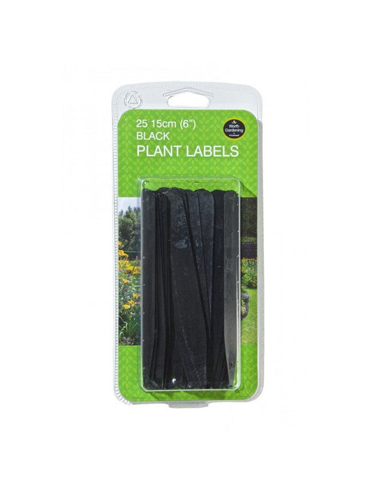 Bilde av 15 cm lange sorte plastetiketter pakke a 25 st-Spanne Plantesalg